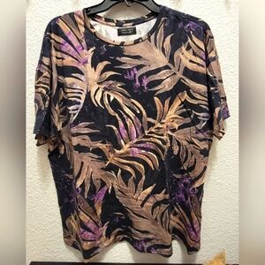 Brand New Zara Man Tropical Soft Cotton Short Sleeve Crew-Neck T-Shirt